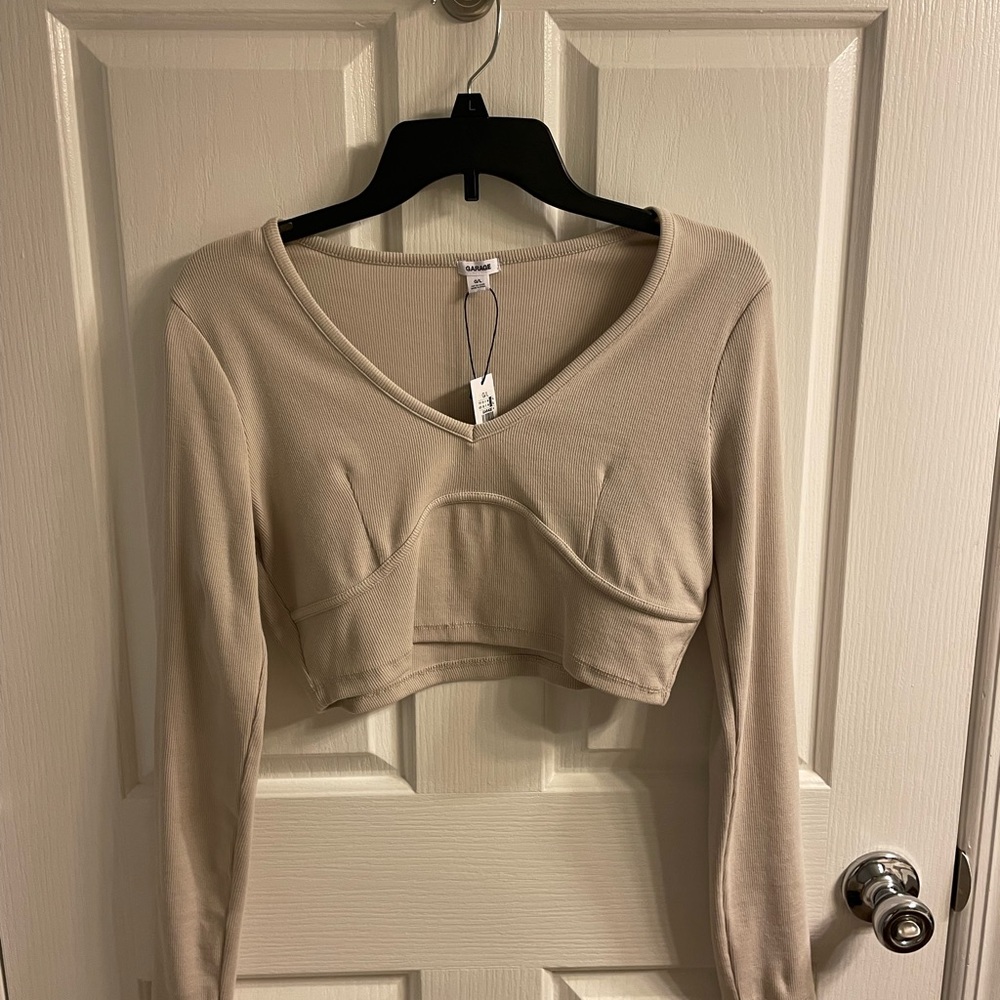 NEVER WORN Garage Long Sleeve Crop Top